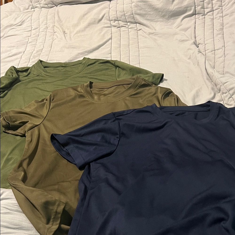 Men's Classic T-Shirt Set - Green, Olive, and Navy